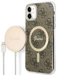 Guess Set GUBPN61H4EACSW Case+ Charger Aizsargapvalks priek&scaron; iPhone 11 6,1" / brūns