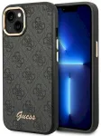 Guess GUHCP14MHG4SHK Hardcase 4G Vintage Gold Logo Aizsargapvalks priek&scaron; iPhone 14 Plus / 15 Plus 6.7" / melns