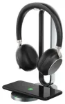 Yealink BH76 Plus + Uzlādes statīvs Teams USB-C/A Bezvadu austiņu komplekts Galvas stīpa Zvani/mūzika USB Type-C / USB Type-A Bluetooth Uzlādes statīvs Black