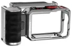 Titanium expansion cage with handle and additional Puluz connections for DJI Osmo Action 6