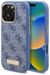 Guess GUHMP16LU4GPRB Hardcase 4G Logo Plate MagSafe Aizsargapvalks priek&scaron; iPhone 16 Pro 6.3" / zils