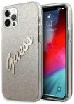 Guess GUHCP12LPCUGLSGO Glitter Gradient Script Hardcase Aizsargapvalks priek&scaron; iPhone 12 Pro Max 6,7" / zelta