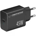 Esperanza EZC108K kelioninis įkroviklis | 45W | PD | USB-C