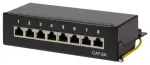 Logilink Cat.6A 8 portu stalo/sienos lizdų skydelis, Black