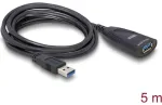 USB laidas Delock USB-A - USB-A 5 m Black (83089)