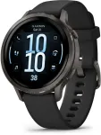 I&scaron;manusis laikrodis Garmin Venu 4 41mm, GPS, su tamsiai pilka silikonine apyranke Black