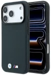 BMW M Quadrille Kevlar Metal Logo MagSafe Aizsargapvalks priek&scaron; iPhone 18 Pro Max / 17 Pro Max / tum&scaron;i zils