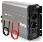Qoltec MS Wave Voltage Converter | 12V to 230V | 2000/4000W | USB | Compatible with LiFePO4, GEL and AGM batteries