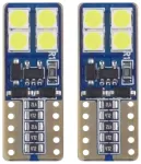 LED CANBUS 8SMD 2835 T10e (W5W) White 12V/24V