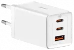 Baseus GaN5 Pro kelioninis įkroviklis | 65W | GaN | USB-C, USB-A | baltas