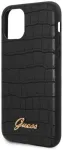 Guess GUHCN61PCUMLCRBK Croco Cover Aizsargapvalks priek&scaron; Apple iPhone 11 Melns