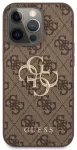 Guess PU 4G Metal Logo Case Aizsargapvalks priek&scaron; iPhone 13 Pro / brūns