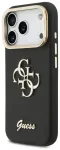 Guess PU Grained 4G Logo Stand Camera Frame Case Aizsargapvalks priek&scaron; iPhone 17 Pro / melns