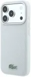 Lacoste PVC Iconic Petit Pique Metal Logo MagSafe Case Aizsargapvalks priek&scaron; iPhone 18 Pro Max / gai&scaron;i pelēks