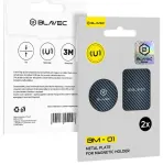 Blavec Metal plate for magnetic holder BM-01 set of 2 pieces round (40mm) and rectangle (40x58mm) carbon