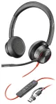 Poly Blackwire 8225 8X225AA laidinės stereo USB-C ausinės Microsoft Teams su mikrofonu juodos