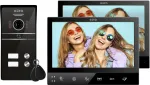 Eura Wideodomofon EURA VDP-80C5 - dwurodzinny, Black, 2x LCD 7'', FHD, obsługa 2 wejść, kamera 1080p., czytnik RFID, natynk