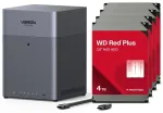 NAS sistema UGREEN NASync DH4300 Plus 4 lizdų 16TB su 4x WD WD40EFZZ NAS HDD - 4 TB
