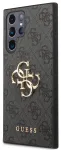 Guess PU 4G Metal Logo Case Aizsargapvalks priek&scaron; Samsung Galaxy S24 Ultra / pelēks