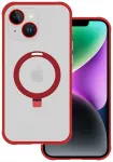 Tel Protect Magical telefono dėklas su stovu ir MagSafe palaikymu iPhone 13 raudonas