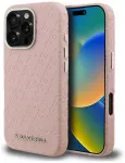 Karl Lagerfeld FW Stamped Karl telefono dėklas su MagSafe palaikymu iPhone 16 Pro rožinis