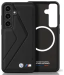 Etui BMW Leather Oversized Stripes        MagSafe do Samsung Galaxy S25 czarny