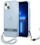 Guess GUHCP13SHTSGSB iPhone 13 mini 5,4" niebieski|blue hardcase Translucent Stap