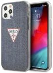 Guess GUHCP12LPCUJULDB Jeans Collection Aizsargapvalks priek&scaron; iPhone 12 Pro Max 6,7" / tum&scaron;i zils