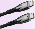Baseus Glimmer USB-C - USB-C kabelis 100W 1m / melns