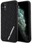 Karl Lagerfeld KLHCN613DMKRLK Aizsargapvalks priek&scaron; iPhone 11/Xr 6.1" Hardcase 3D Rubber Multi Logo / melns