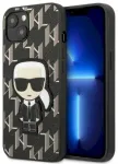 Karl Lagerfeld KLHCP13SPMNIKBK Monogram Ikonik Patch Aizsargapvalks priek&scaron; iPhone 13 mini 5,4" / melns
