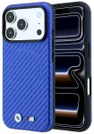 BMW M Carbon Printed Ring MagSafe Case Aizsargapvalks priek&scaron; iPhone 18 Pro / 17 Pro / zils