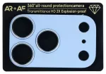 Aluminum Metal Full Cover kameros apsauginis stiklas telefonui iPhone 18 Pro mėlynas
