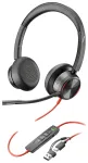 Poly Blackwire 8225 8X223AA laidinės stereo USB-C ausinės su mikrofonu juodos