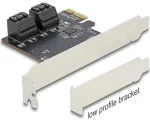Valdiklis Delock DELOCK 4 prievadų SATA PCI Express x1 kortelė Low Profile formatu