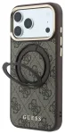Guess PU 4G Ring Stand MagSafe Case Aizsargapvalks priek&scaron; Apple iPhone 18 Pro