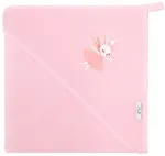 Dvielis ar kapuci PINK RABBIT 80x80cm BL221