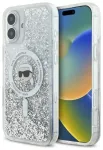 Karl Lagerfeld KLHMP16MLGKISGH iPhone 16  Plus 6.7" hardcase transparent Liquid Glitter Karl Head Magsafe
