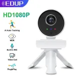 EDUP 1080P Full HD Web Kamera / Autofocus / Smart WiFi with Microphone / Portrait Tracking / USB / 4K