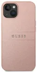 Guess PU Leather Saffiano Case Aizsargapvalks priek&scaron; iPhone 14 Plus / rozā