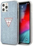 Guess GUHCP12LPCUJULLB Jeans Collection Aizsargapvalks priek&scaron; iPhone 12 Pro Max 6,7" / gai&scaron;i zils
