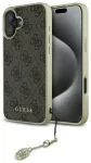 Guess GUHCP16MGF4GBR Hardcase 4G Charms Collection Aizsargapvalks priek&scaron; iPhone 16 Plus 6.7" / brūns