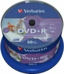Verbatim Matricas DVD+R AZO 4.7GB 16x Wide Printable non ID, 50 Pack Spindle
