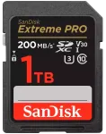 SANDISK Extreme PRO 1TB SDXC Memory Card + 2 years RescuePRO Deluxe up to 200MB/s & 140MB/s Read/Write speeds, UHS-I, Class 10, U3, V30