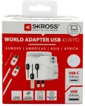 Skross PRO Light USB AC45PD ceļojumu adapteris