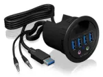 Hub 4-Port IcyBox USB 3.0 IB-Hub1403A galda USB centrmezgls ar audio retail
