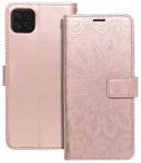 MEZZO mandala knyginio tipo telefono dėklas Samsung Galaxy A22 5G (A226) rožinis