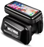 WILDMAN traveling bag for bike frame with zipper 1,2L (4"-7") E6S black