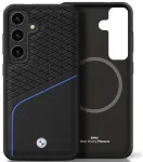 Etui BMW Leather Textured and Smooth      MagSafe do Samsung Galaxy S25 czarny