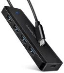 Axagon HUE-C1C 4 prievadų &scaron;akotuvas USB-C į 4x USB 3.0